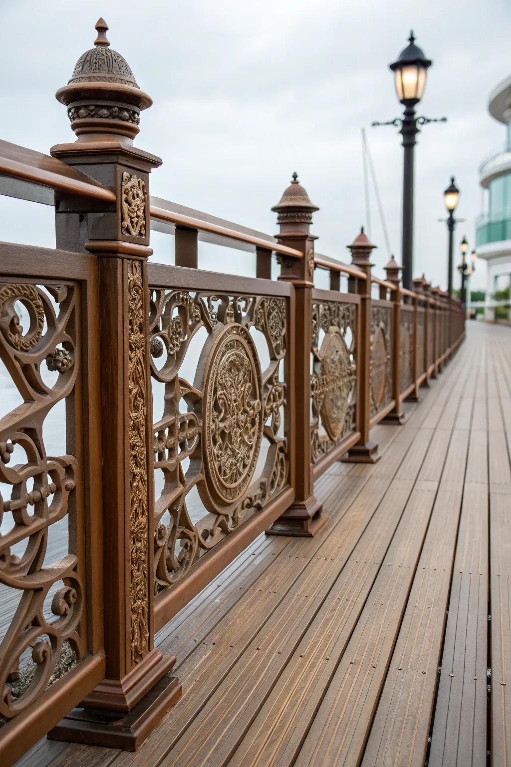 Intricate detailing adds a visual statement to your deck.