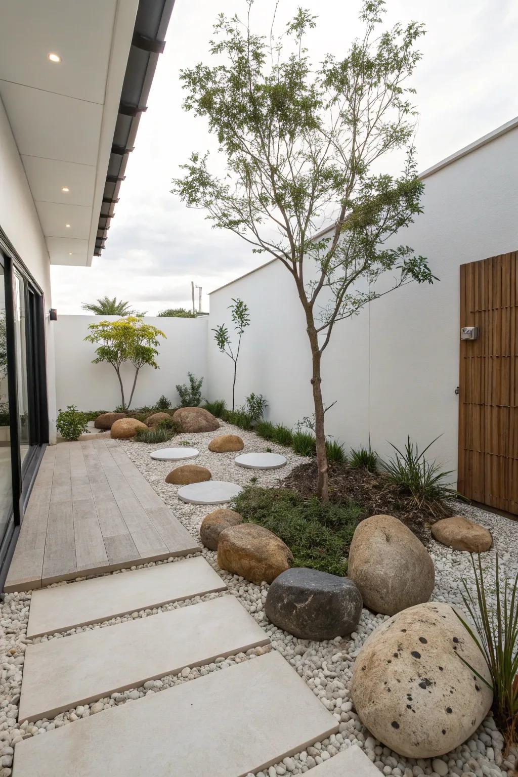 A minimalist design emphasizes simplicity and natural beauty.
