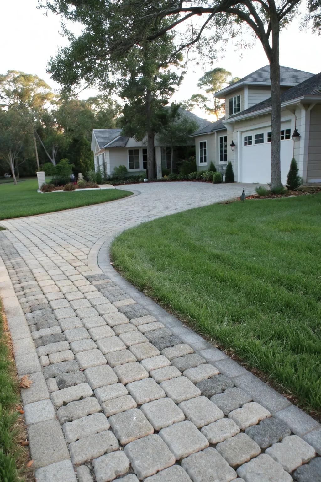 Permeable paving keeps water flowing naturally.