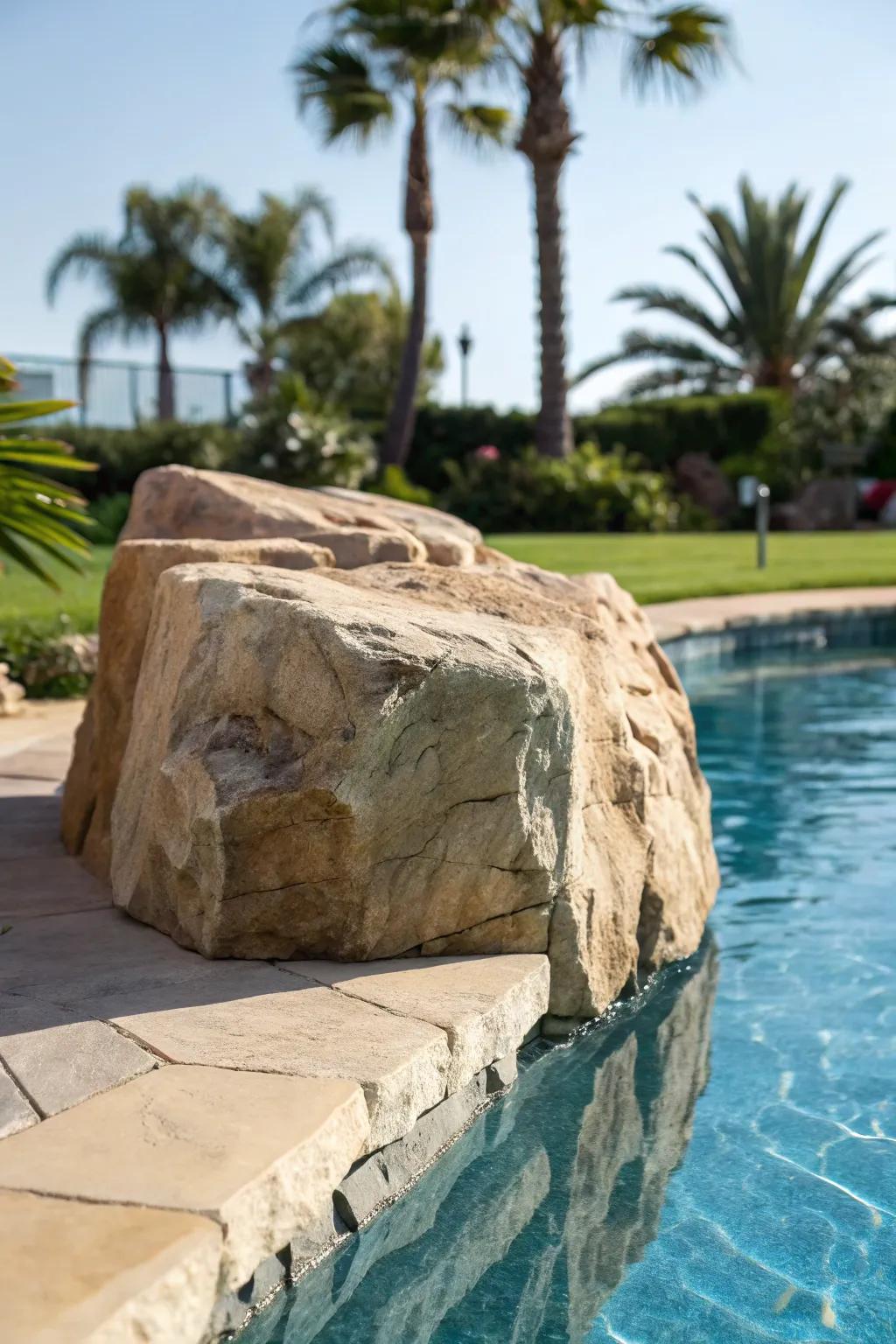 An artificial diving rock that looks just like the real thing.