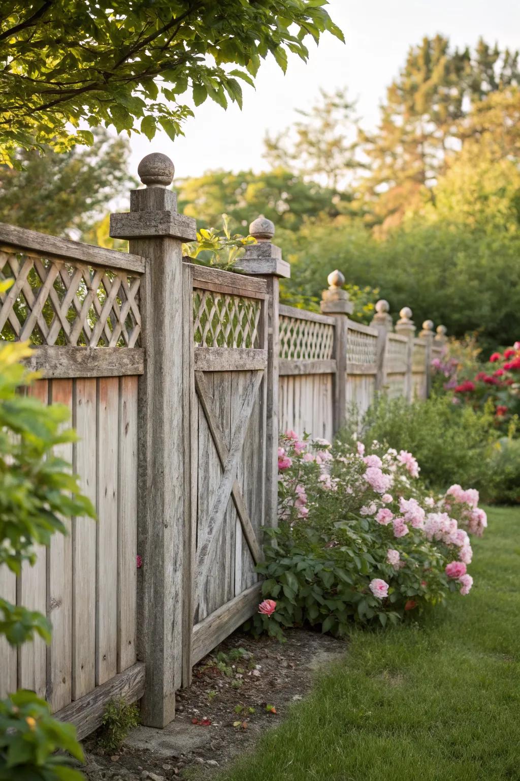 Lattice toppers add height and elegance to standard fences.