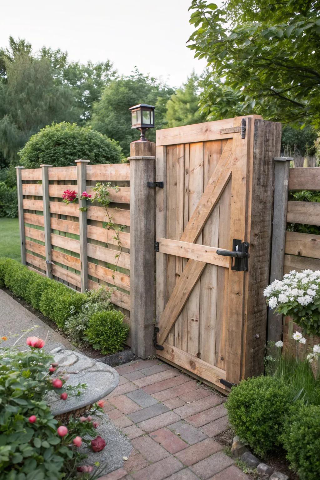 Enhance access with a pallet fence gate.