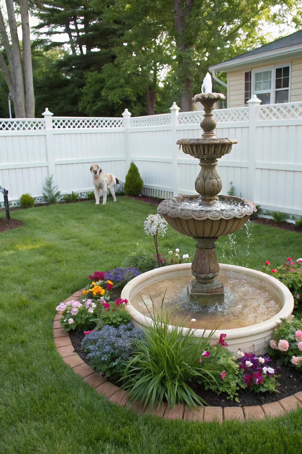 Charming water features to entice and refresh.
