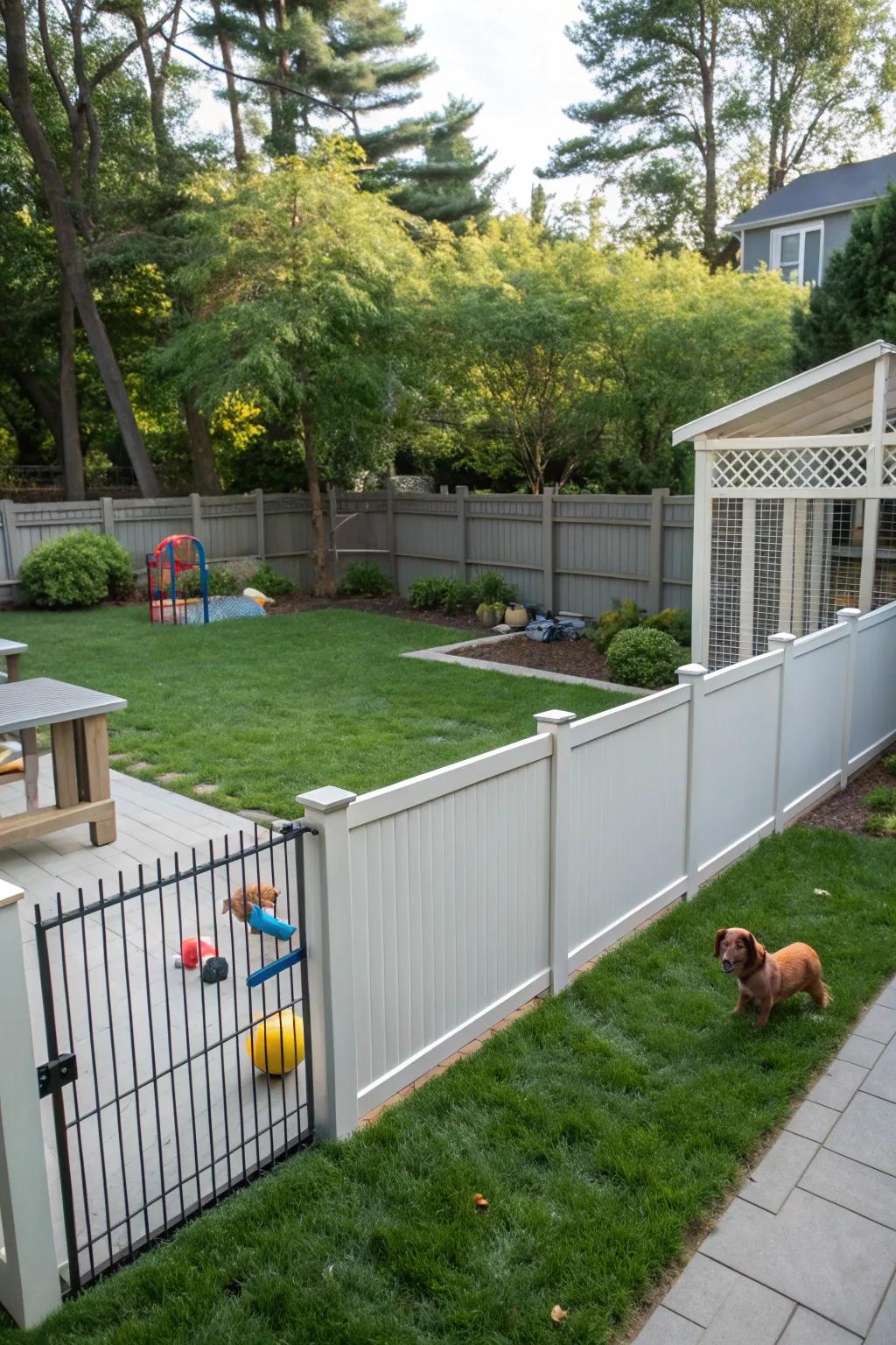 Vinyl fences are stylish and require minimal upkeep.