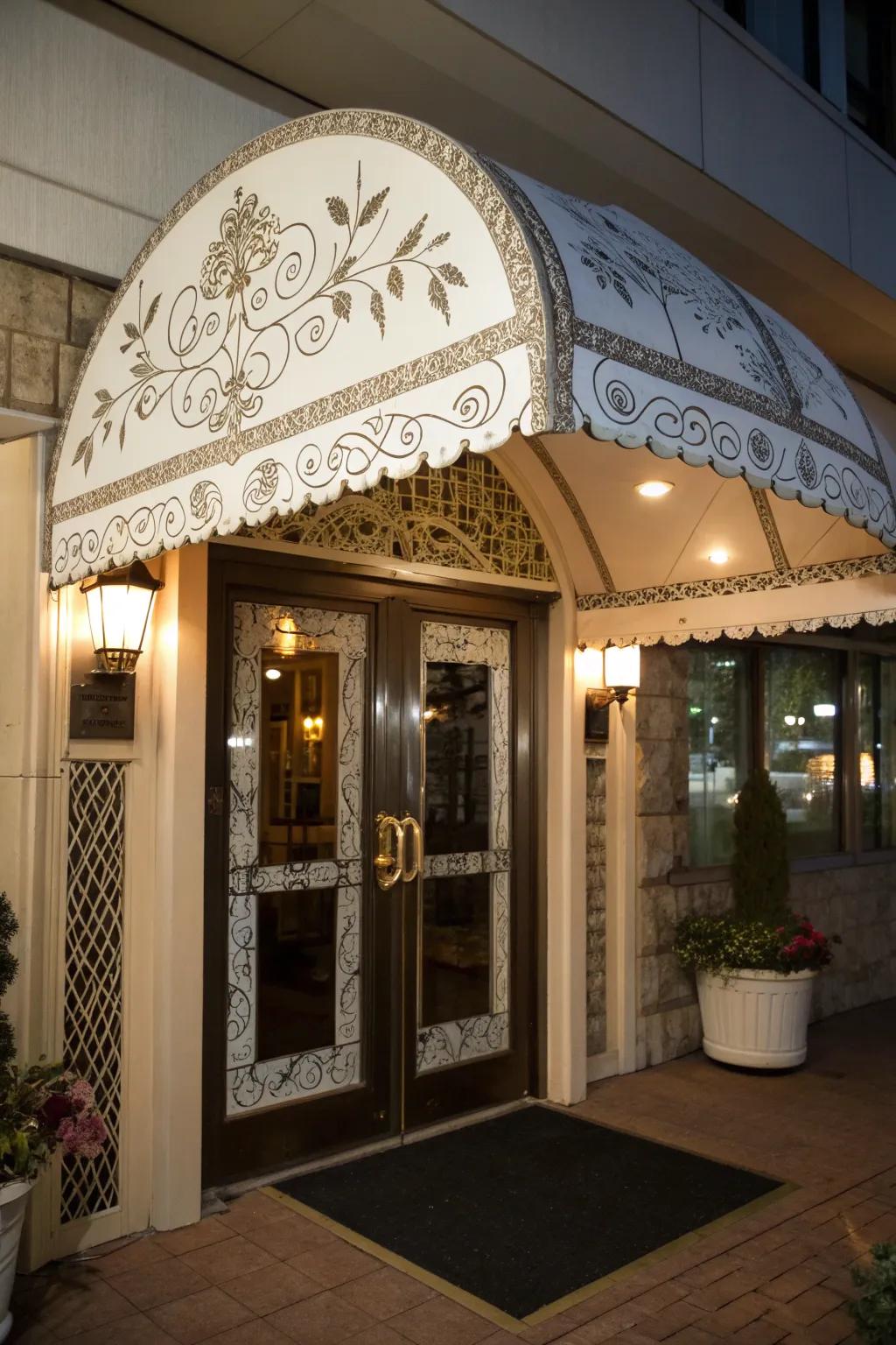 Custom shapes and details make this awning truly unique.