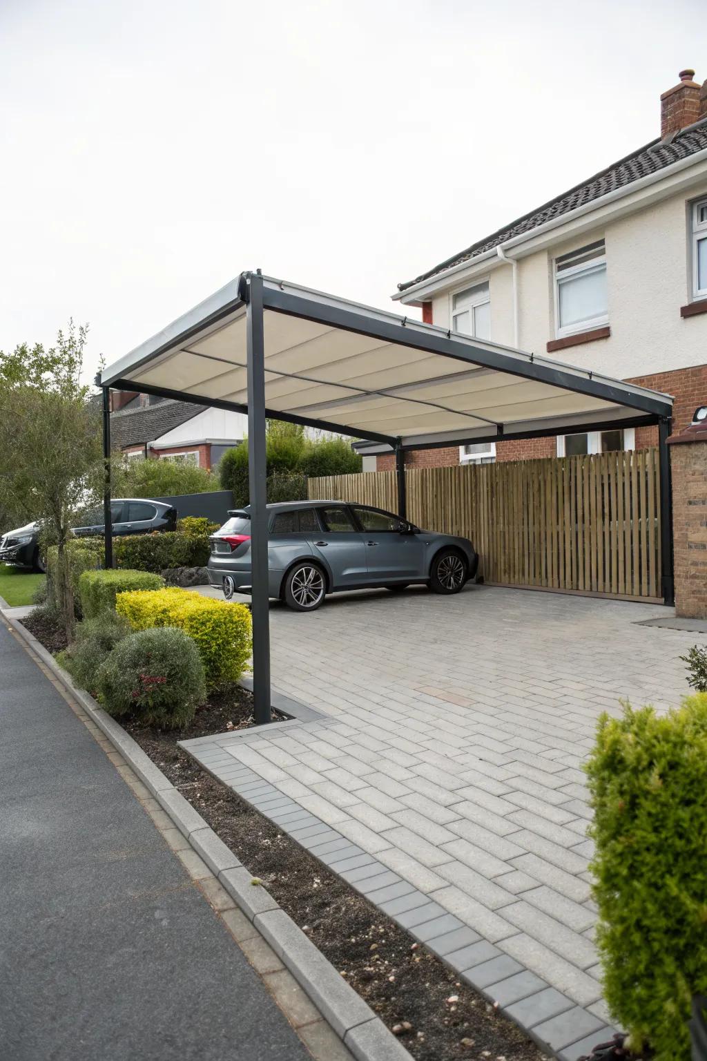 A freestanding canopy offering versatile shade options.