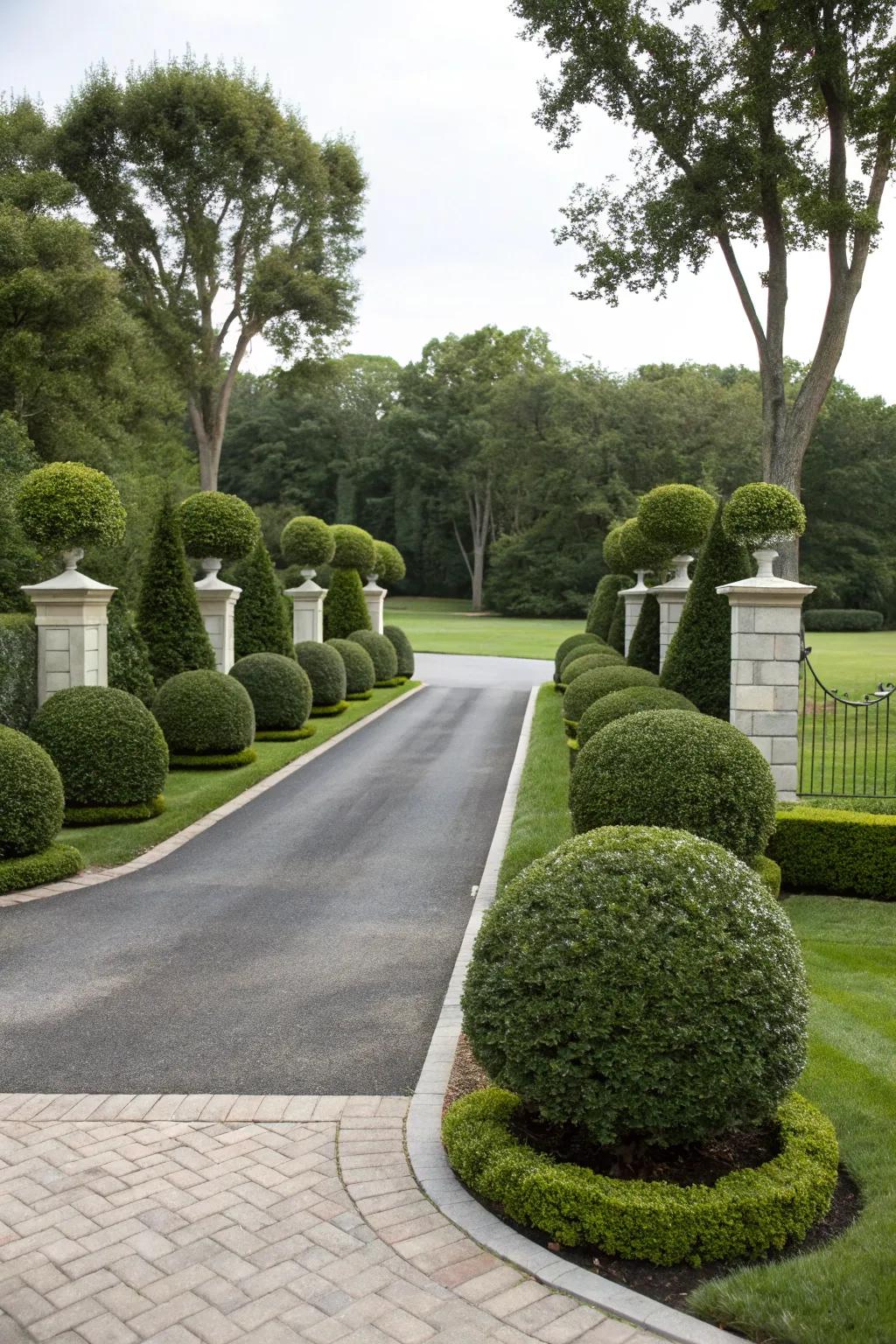 Topiary adds a touch of elegance and symmetry to your island.