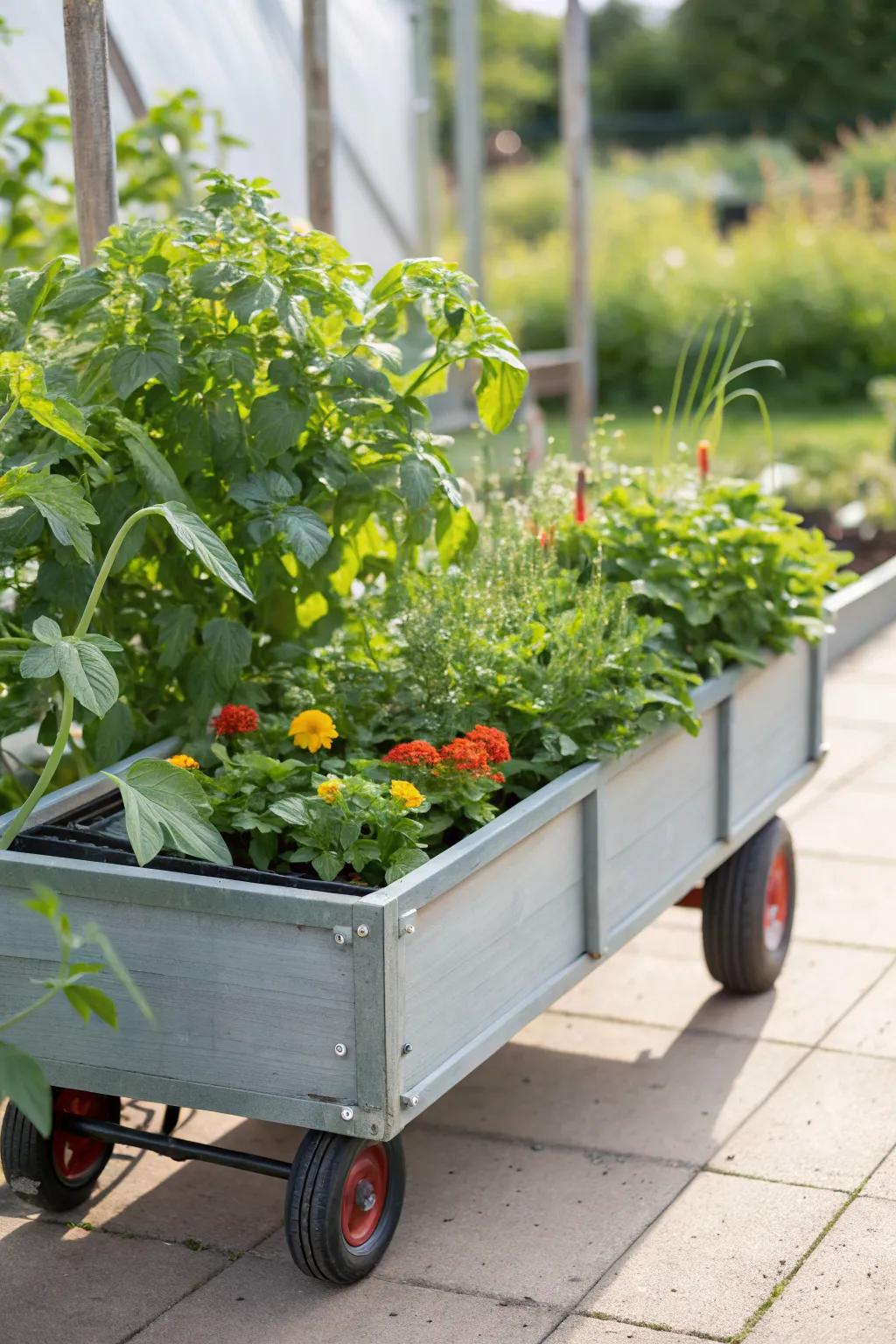 Move your garden with ease using mobile raised beds.