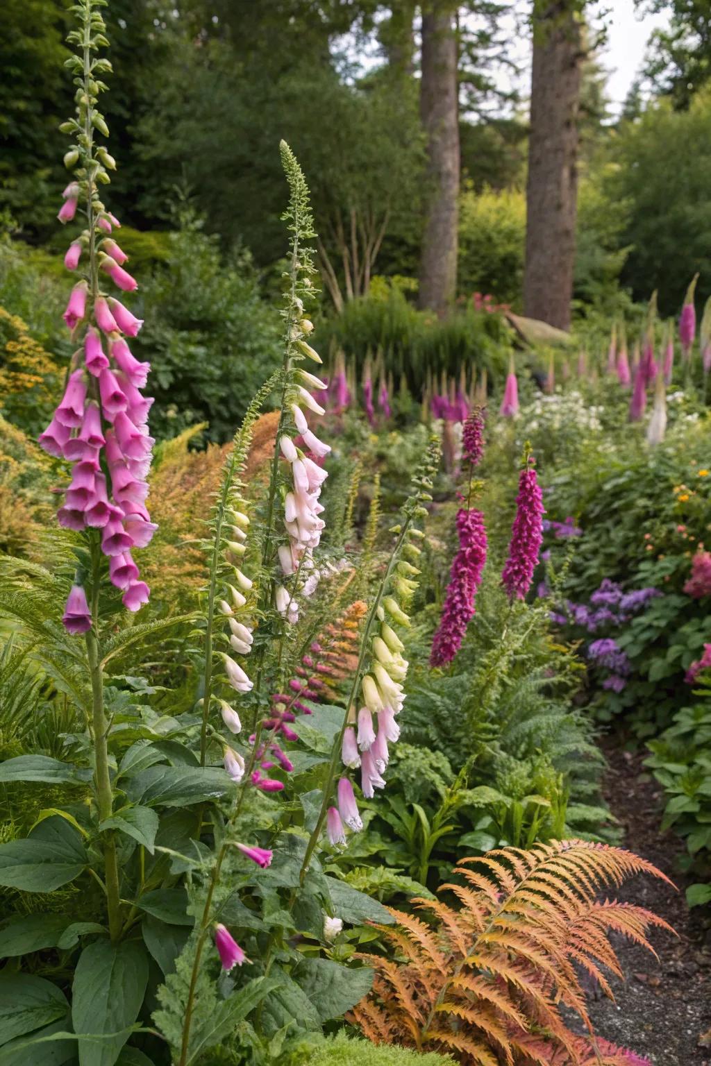 Unique plants create bursts of color and intrigue.