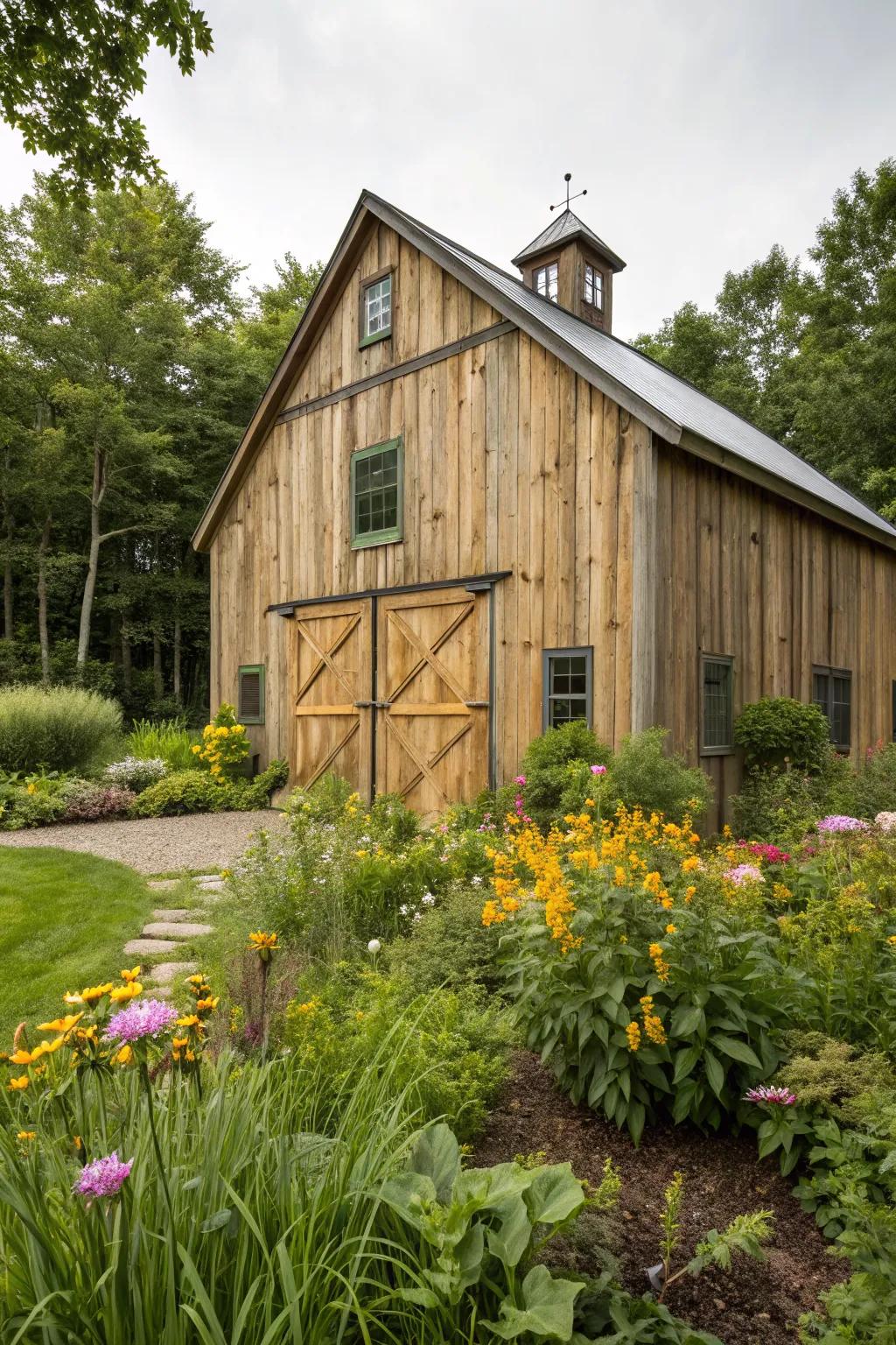 Wood grain metal: style meets durability.