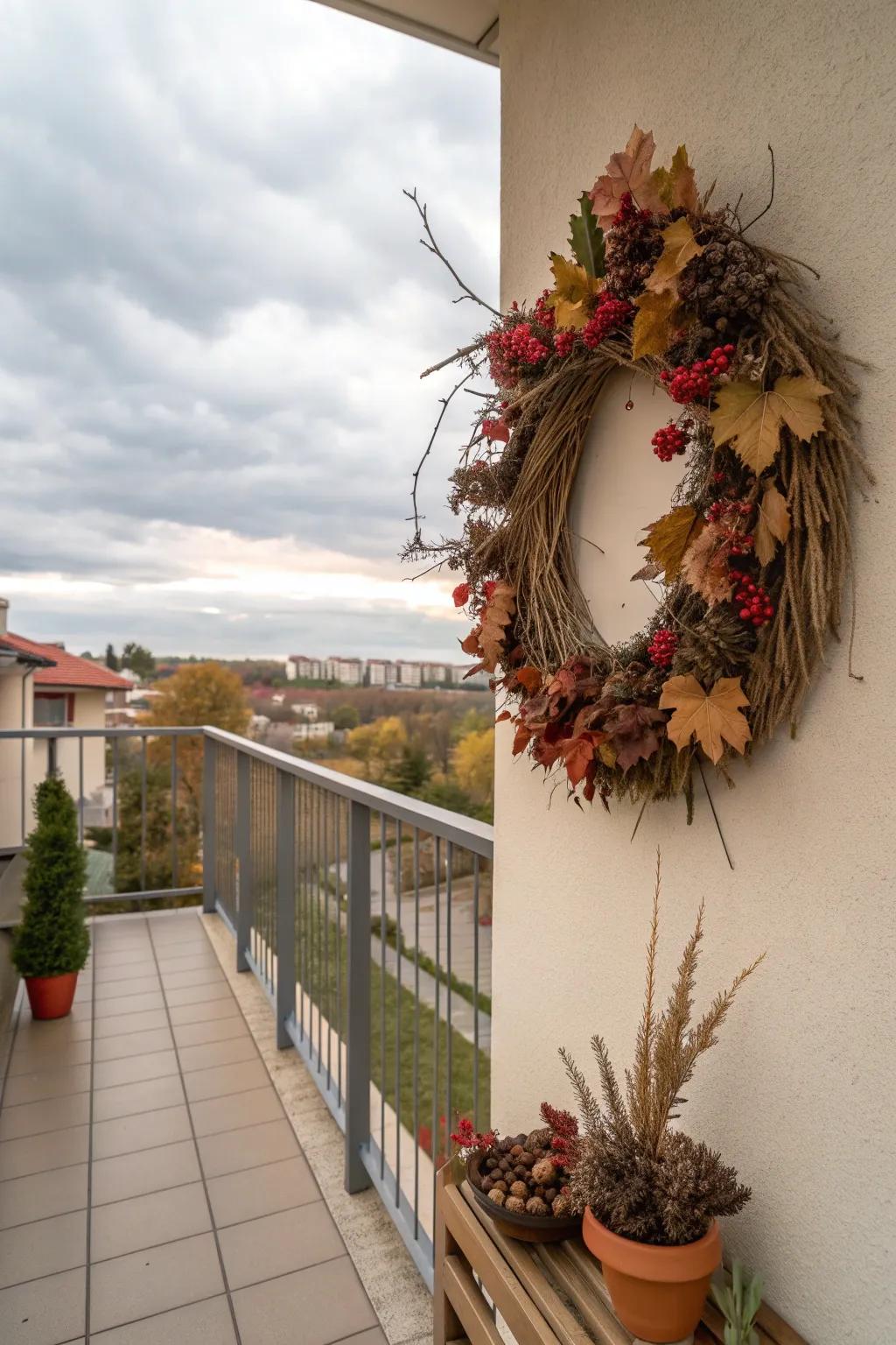 Welcome the season with a beautiful autumn wreath.