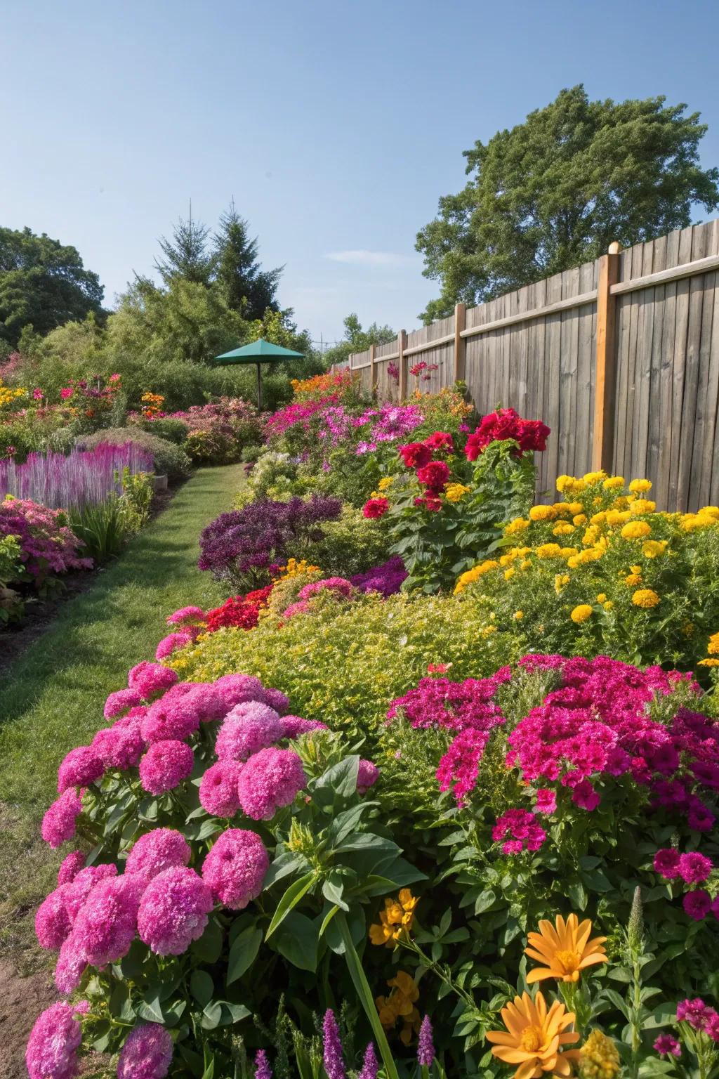 Add vibrancy with colorful plants in your garden.