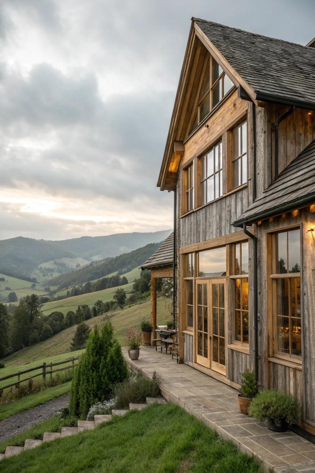 Embrace rustic architecture for authentic farmhouse charm