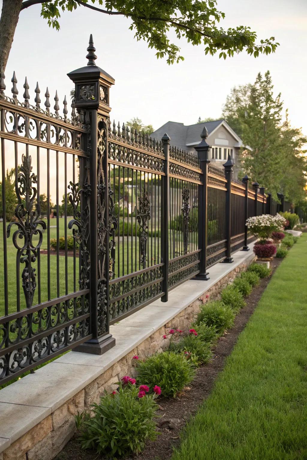 Timeless ironwork adds elegance to any property.
