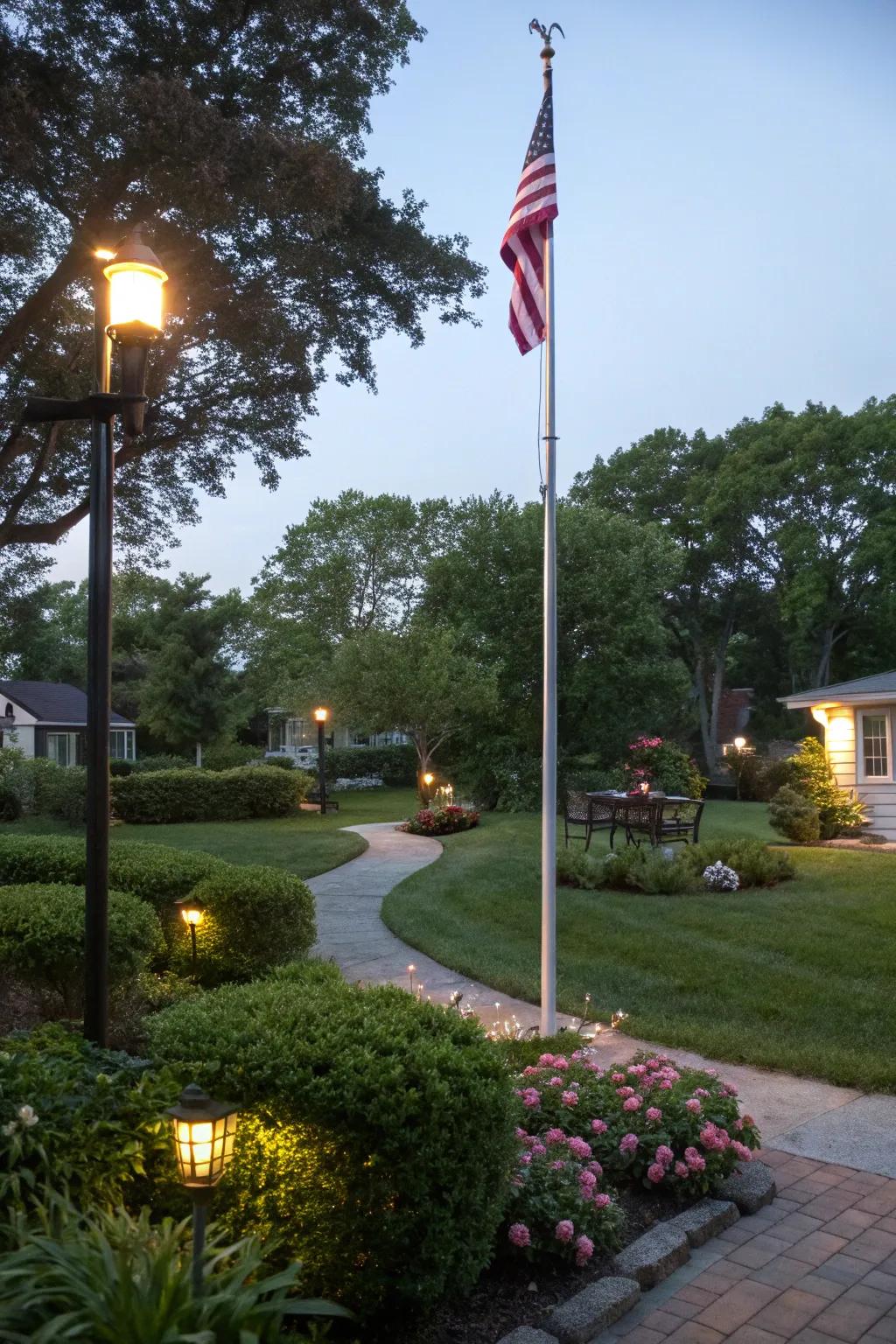 Motion-activated lights offer energy efficiency and security.