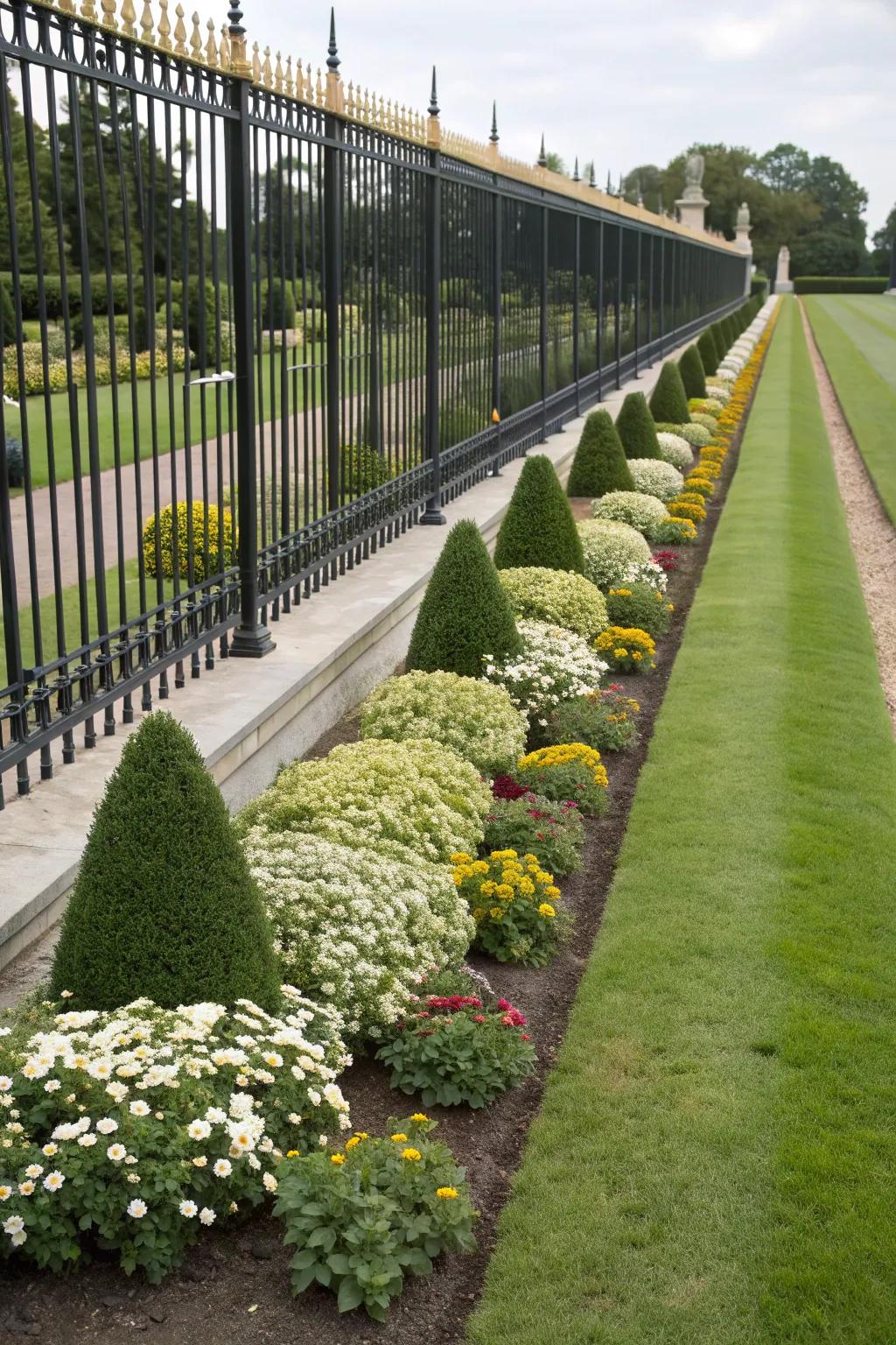 Symmetry in your flower beds adds formal elegance to your garden.