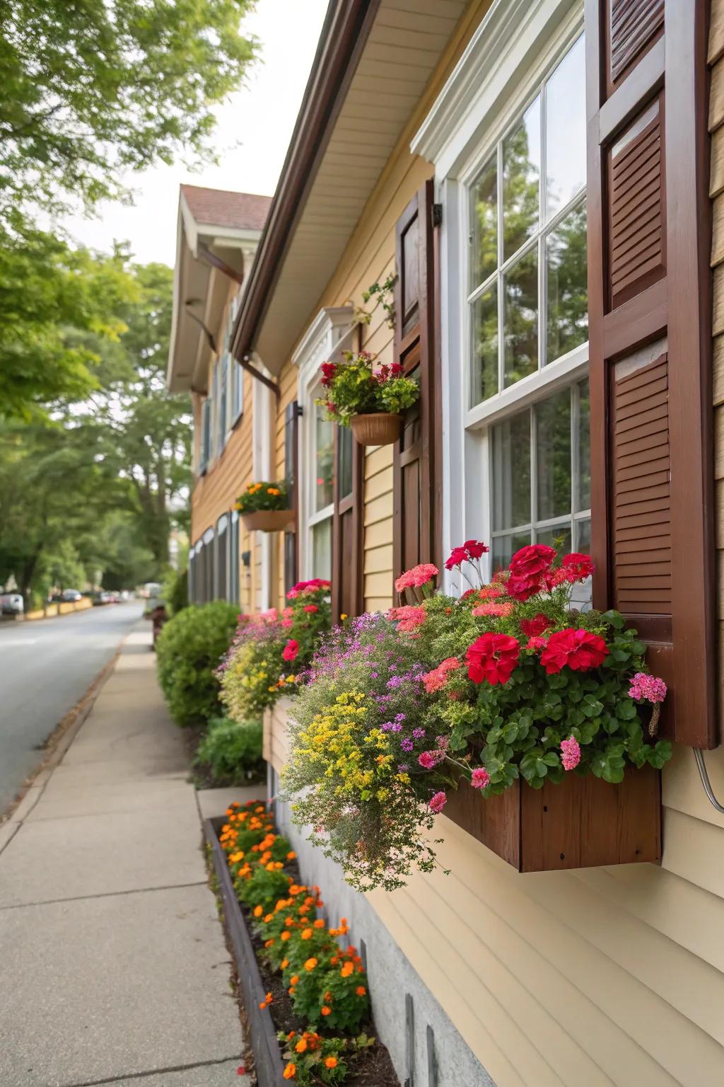 Window boxes add color and charm to your home.
