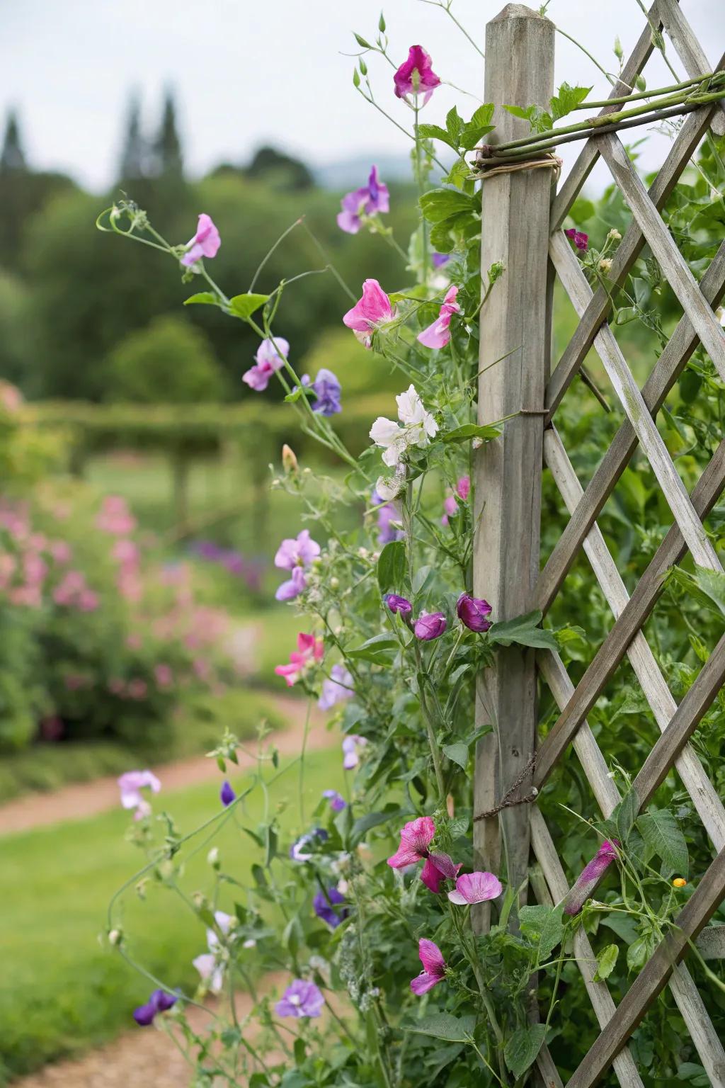 Lattice panels are perfect for supporting climbing vines.