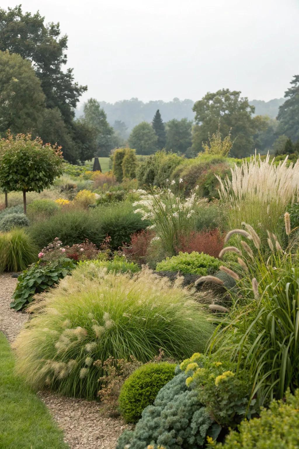 Create visual interest with varied textures.