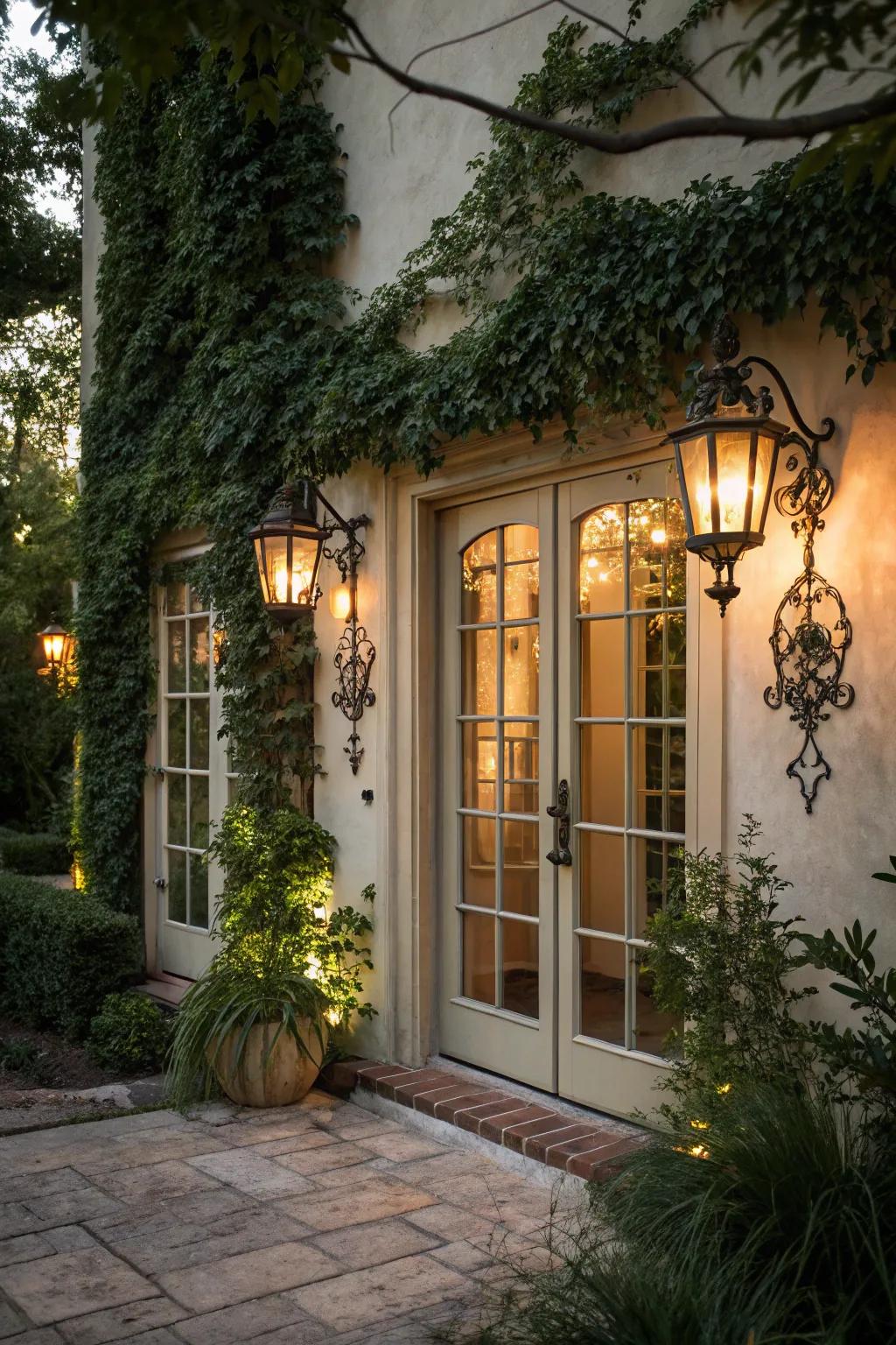 Chic lighting transforms your patio into a nighttime haven.