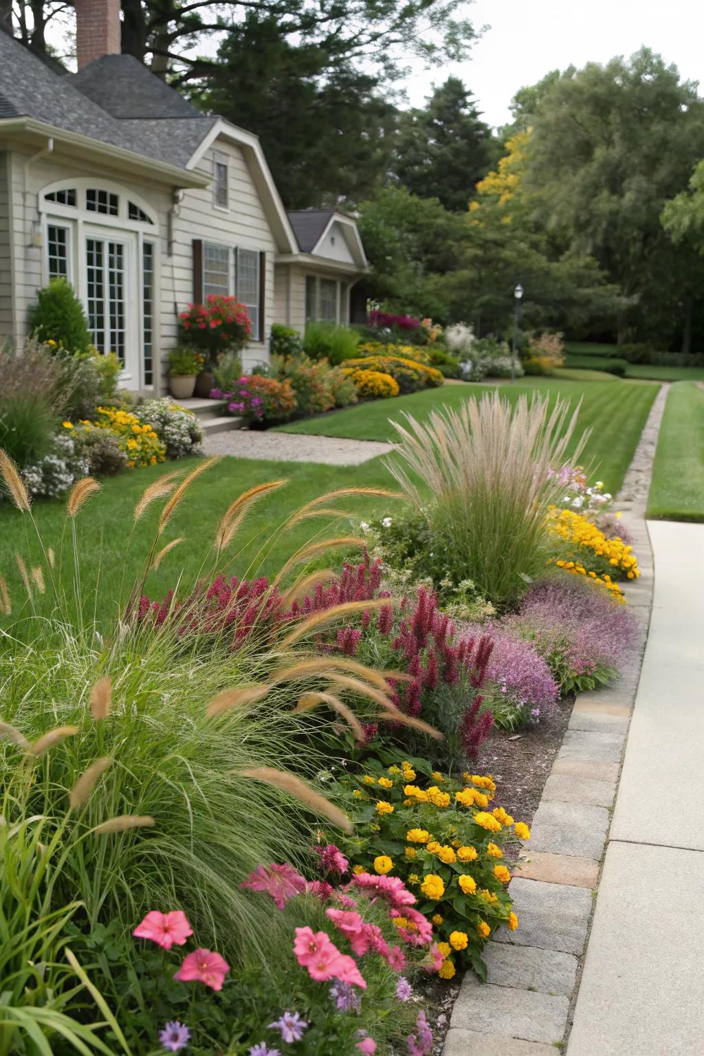 Ornamental grasses add texture and movement to your garden.