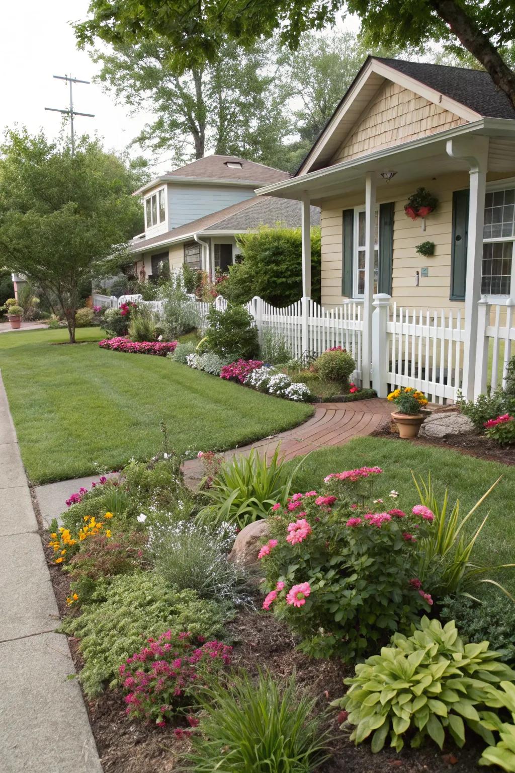 Reducing lawn space for easier maintenance