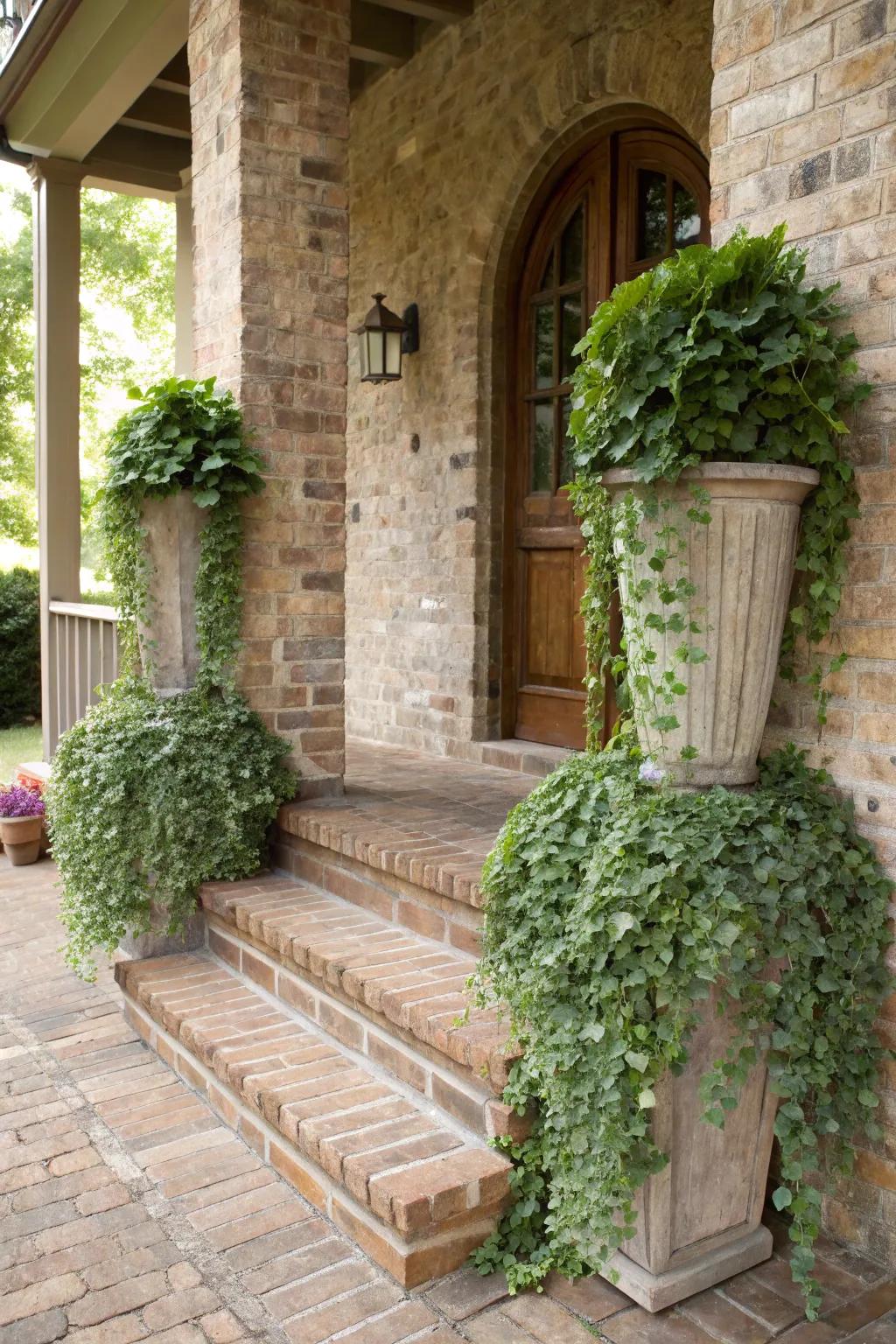 Cascading ivy softens and beautifies any space.