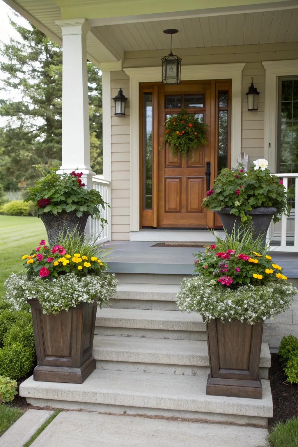 Symmetry brings balance and harmony to the porch.