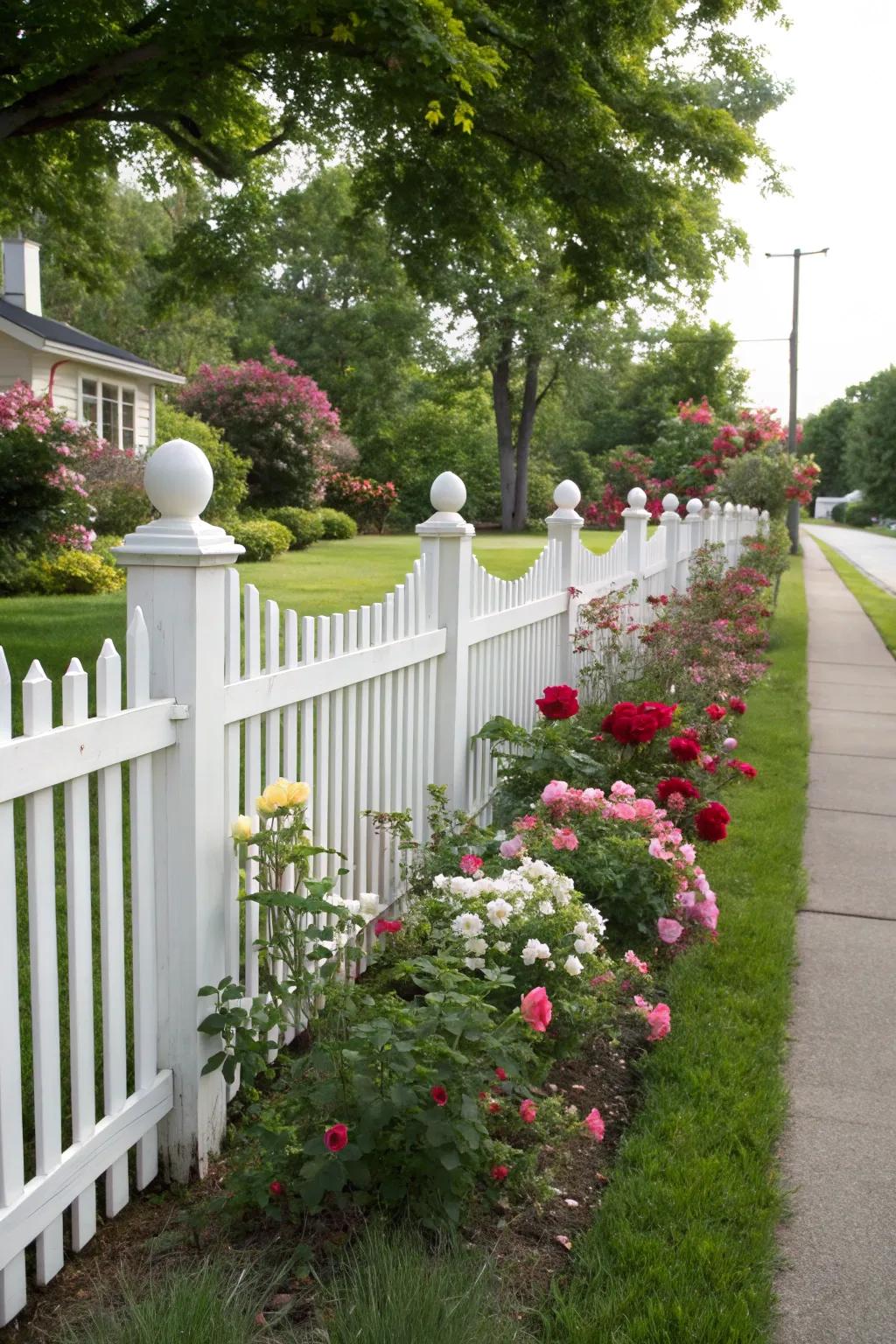 Classic and charming: White picket fences.