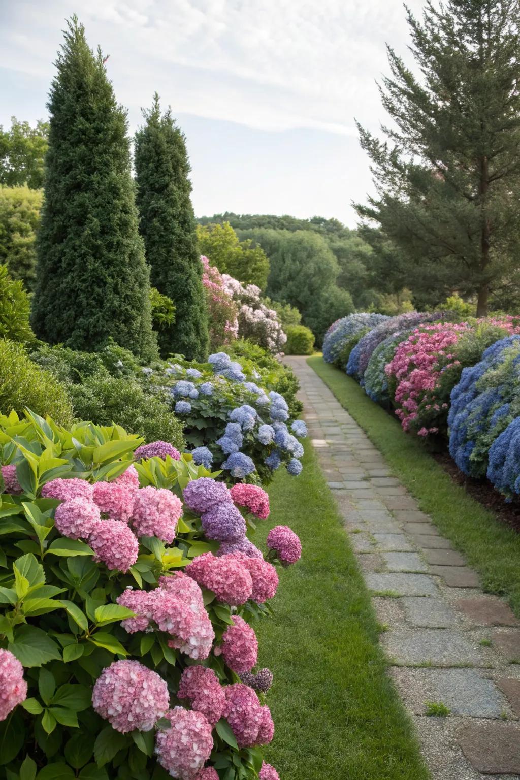 Enhance texture with complementary foliage.