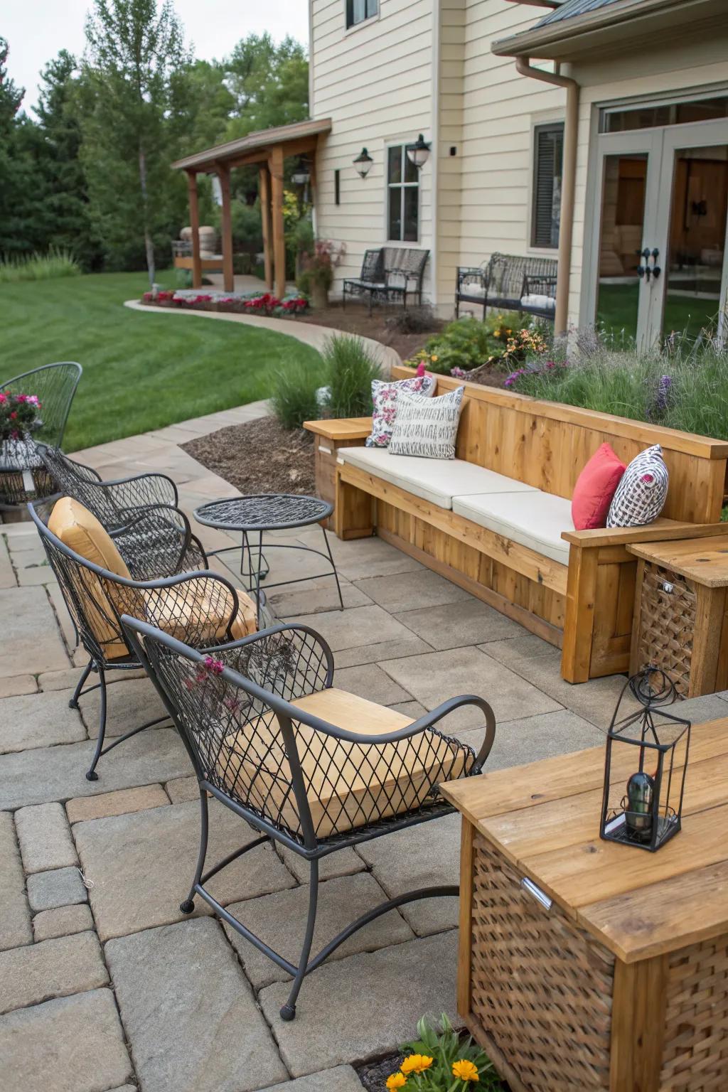 Create a dynamic look with mixed materials.