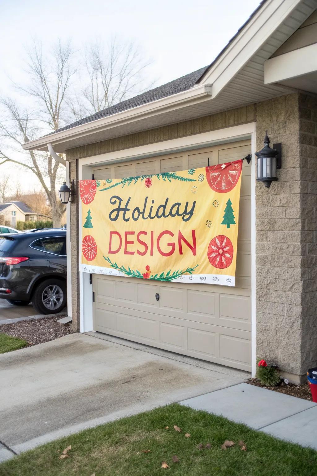 Garage door banners offer a quick and customizable transformation.