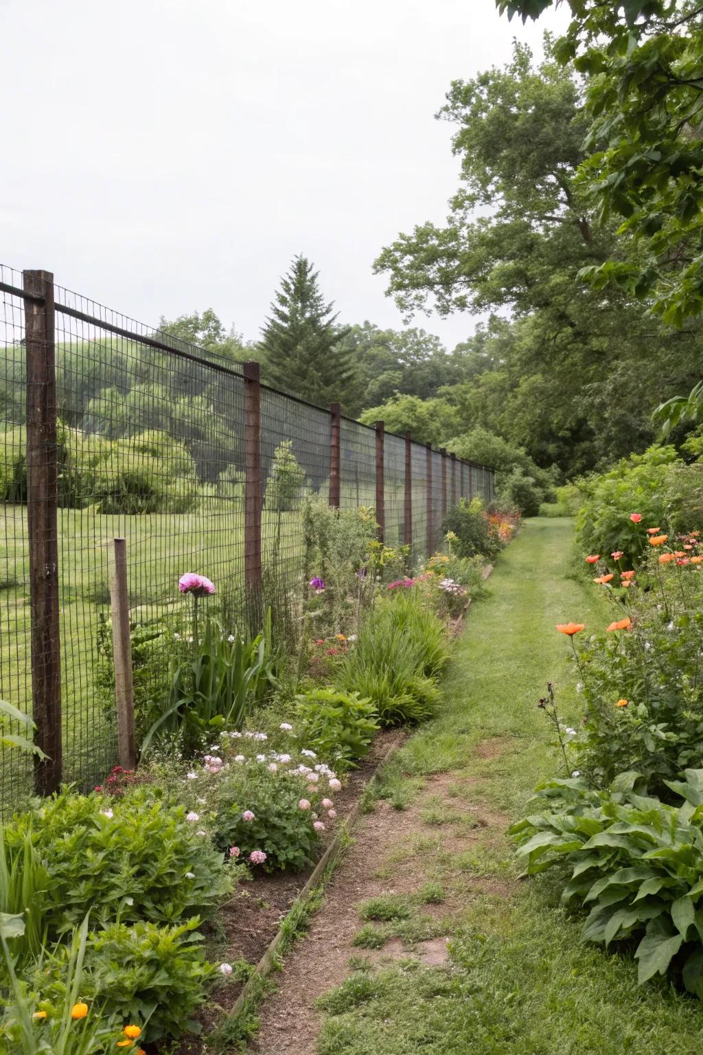 Double-layer fencing creates an impenetrable barrier for deer.