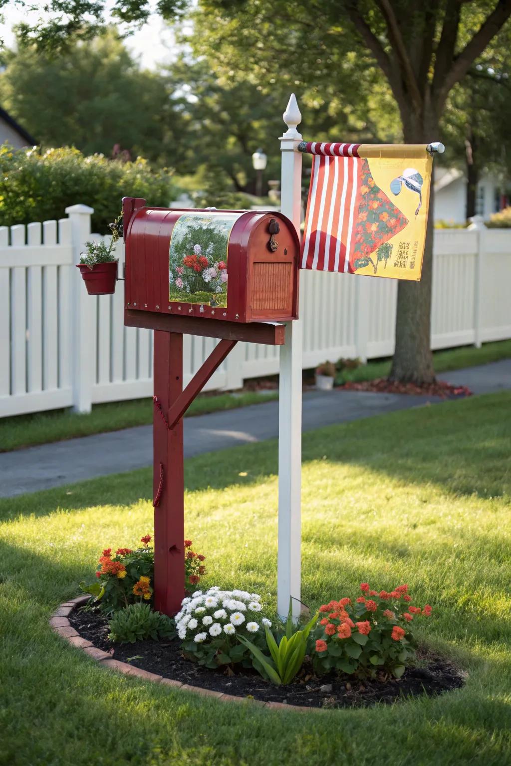 Mailbox flag holders add a welcoming touch to your entrance.