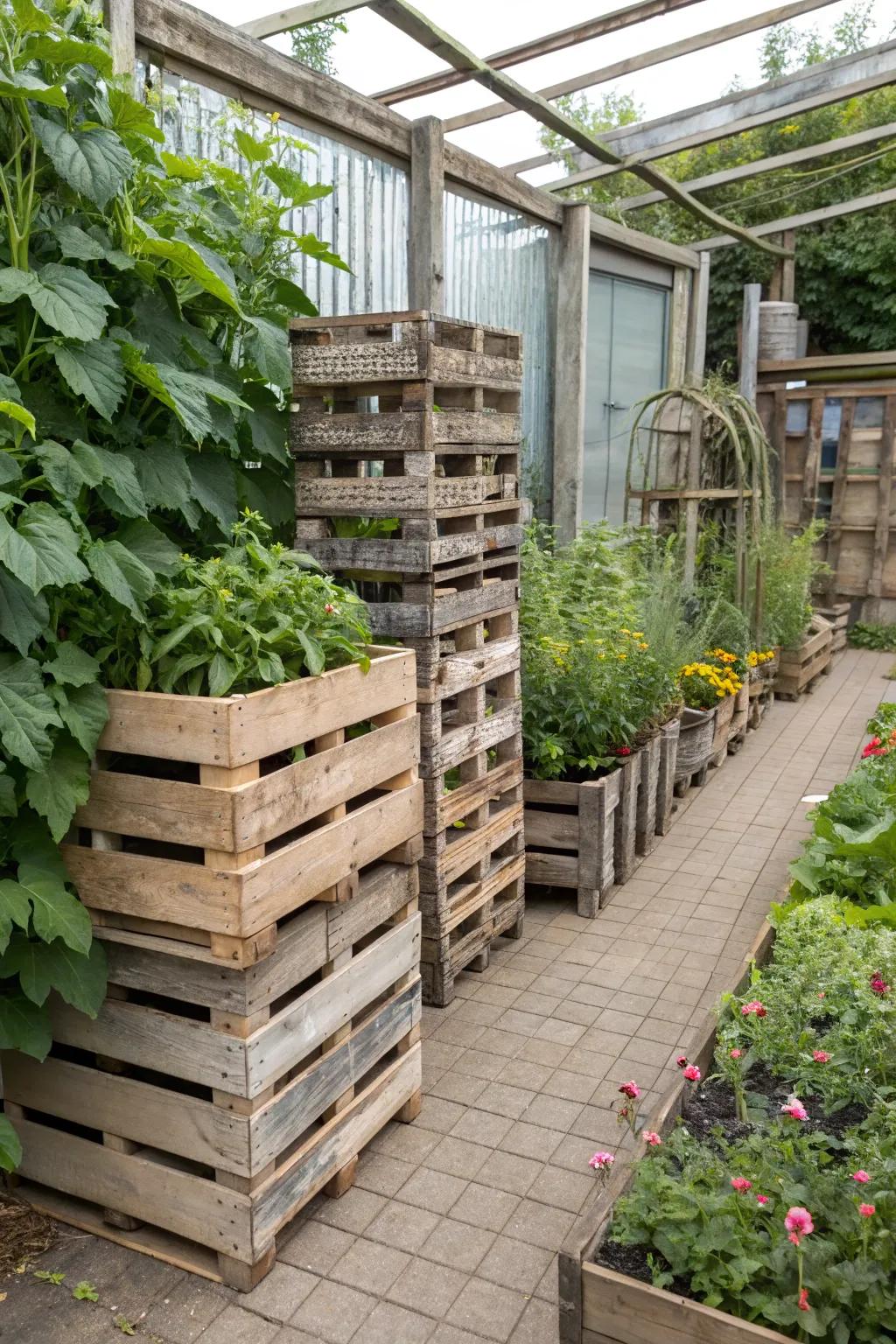 Rustic storage solutions with reused materials