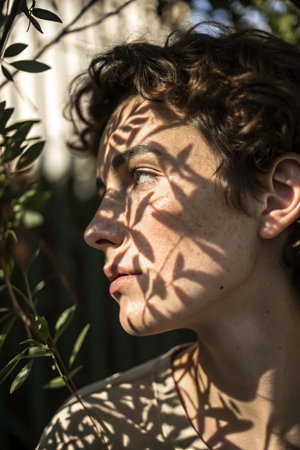 Creative shadow play in the garden.
