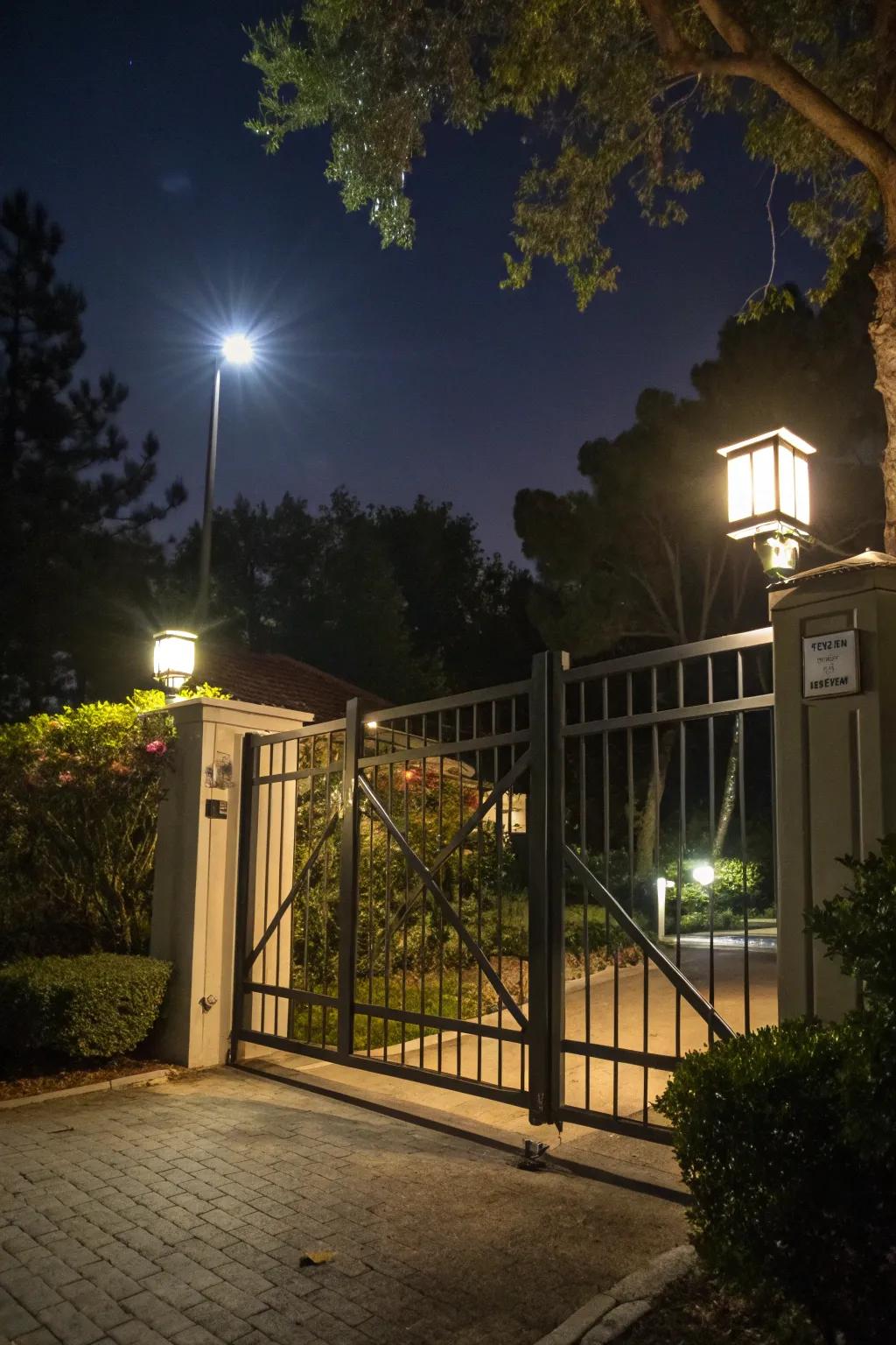 Security lighting provides peace of mind.