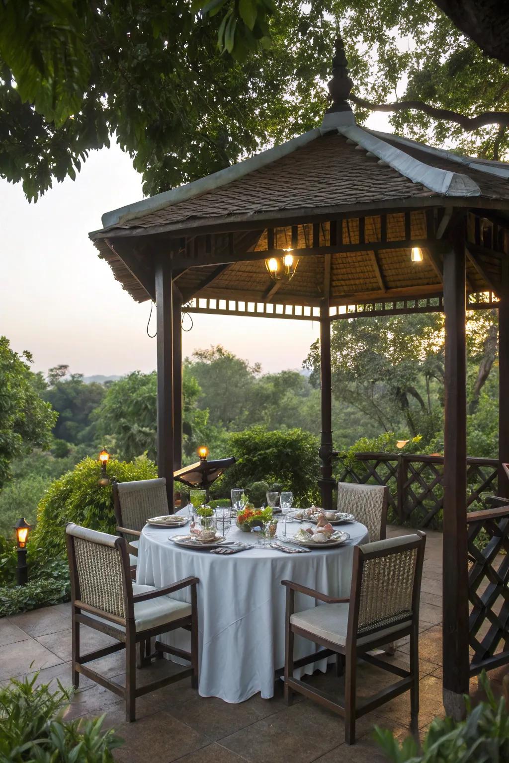 Create a delightful al fresco dining experience.