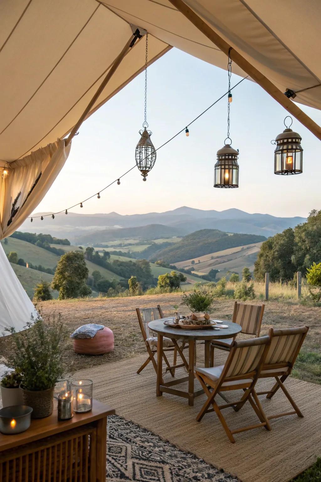 Outdoor seating areas offer a perfect spot to enjoy nature.