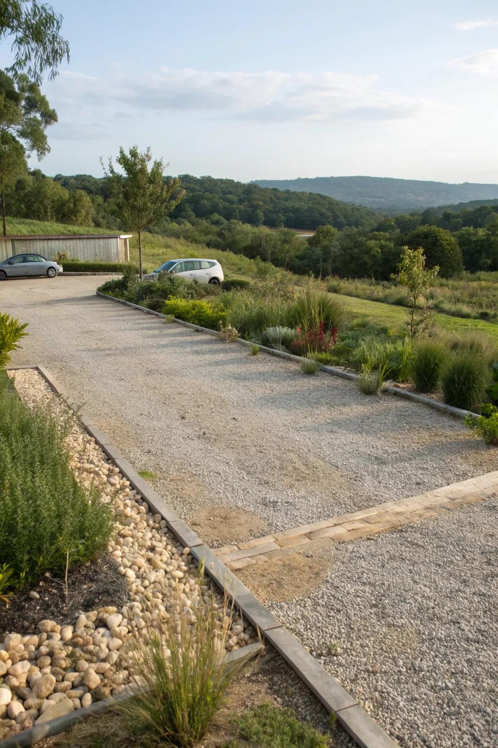 Recycled gravel materials offer a green solution for parking lots.