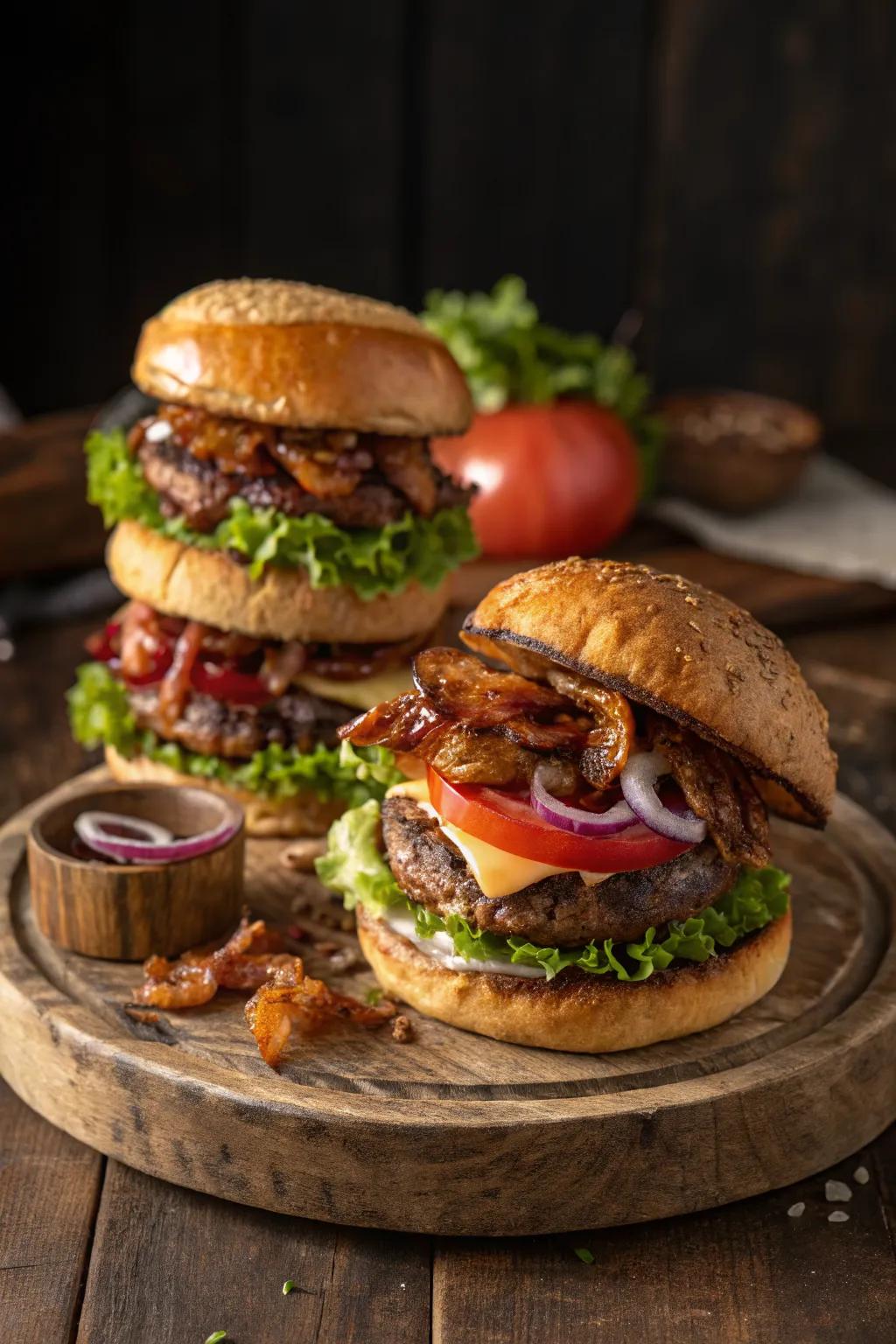 Gourmet burgers are a delicious twist on a classic favorite.