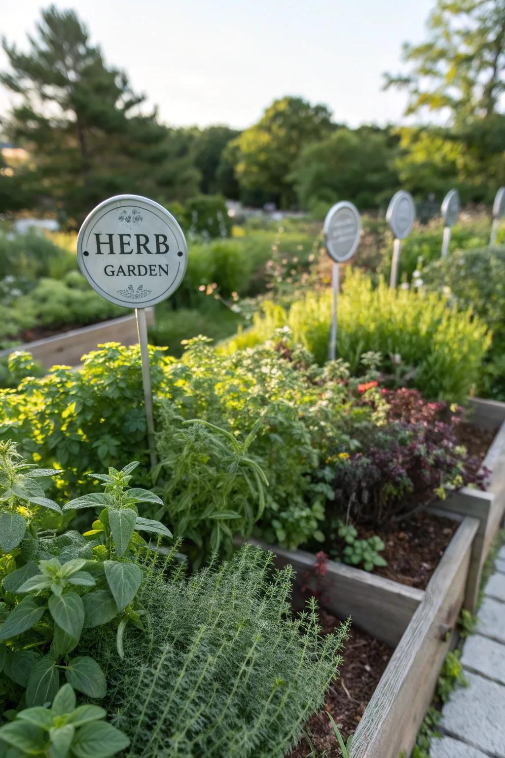 Personalized herb markers for a distinctive garden look.