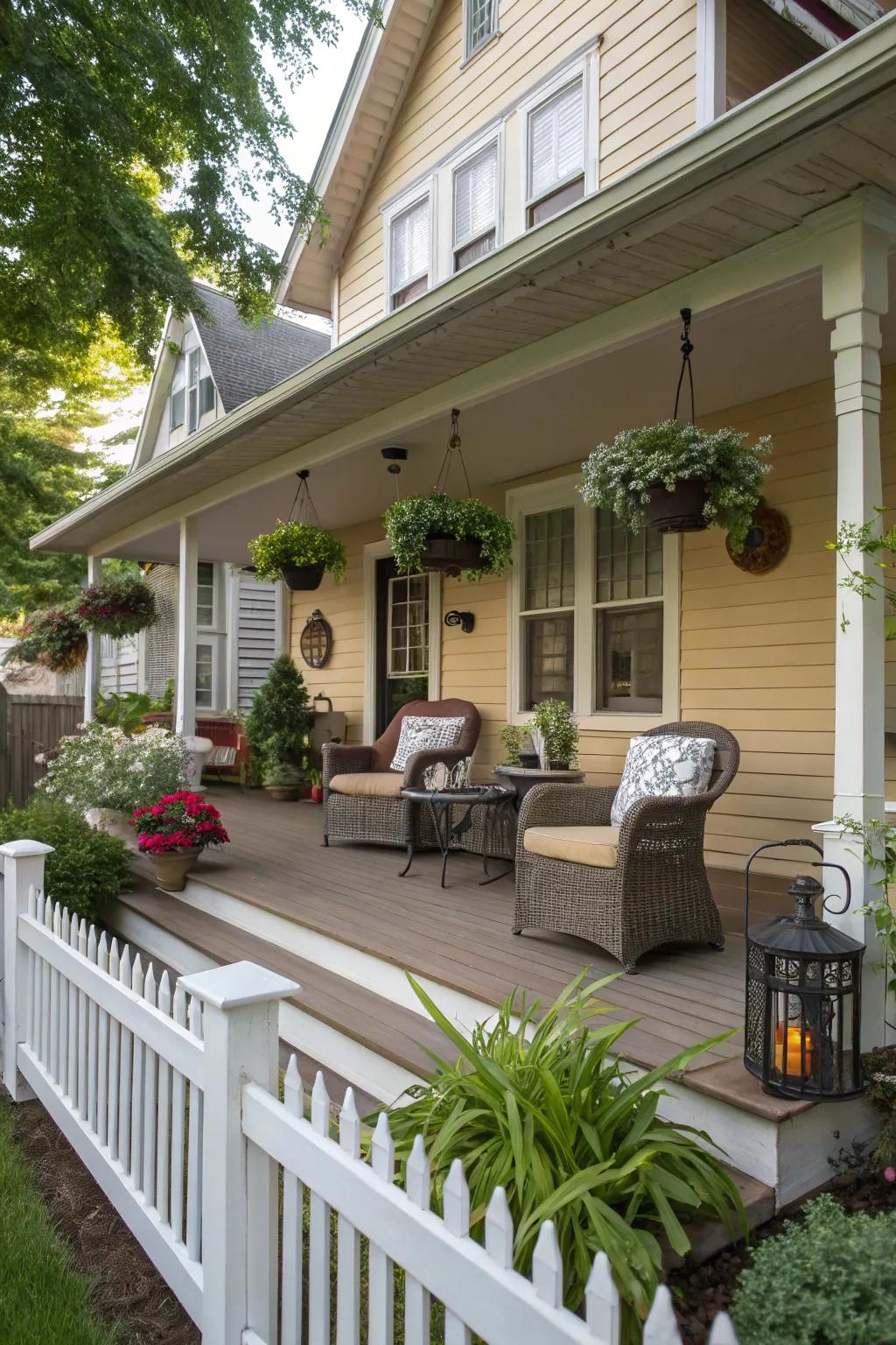A wraparound porch adds charm and functionality to your home.