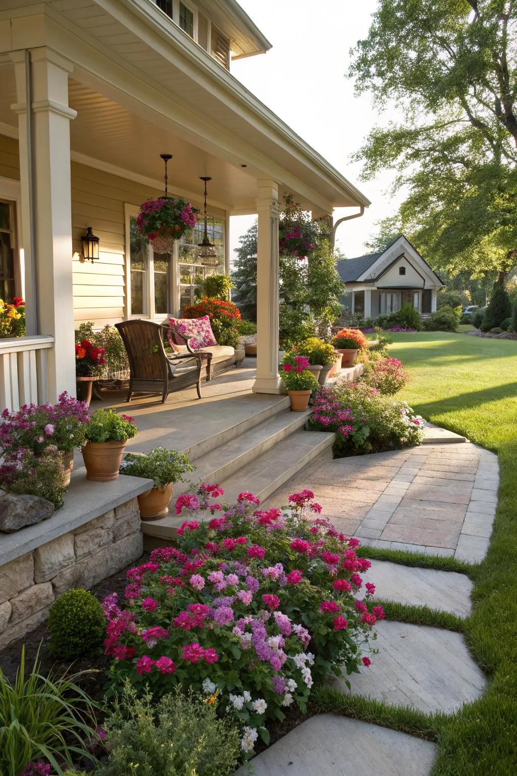 Seamless integration with the front porch.