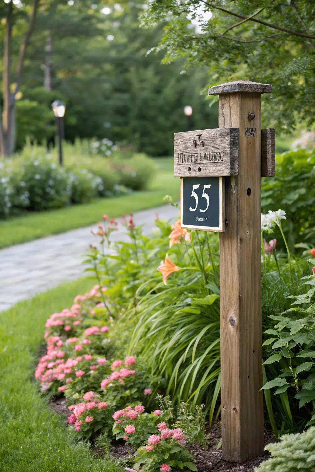 Stand-alone signs add a landmark feature to your yard.