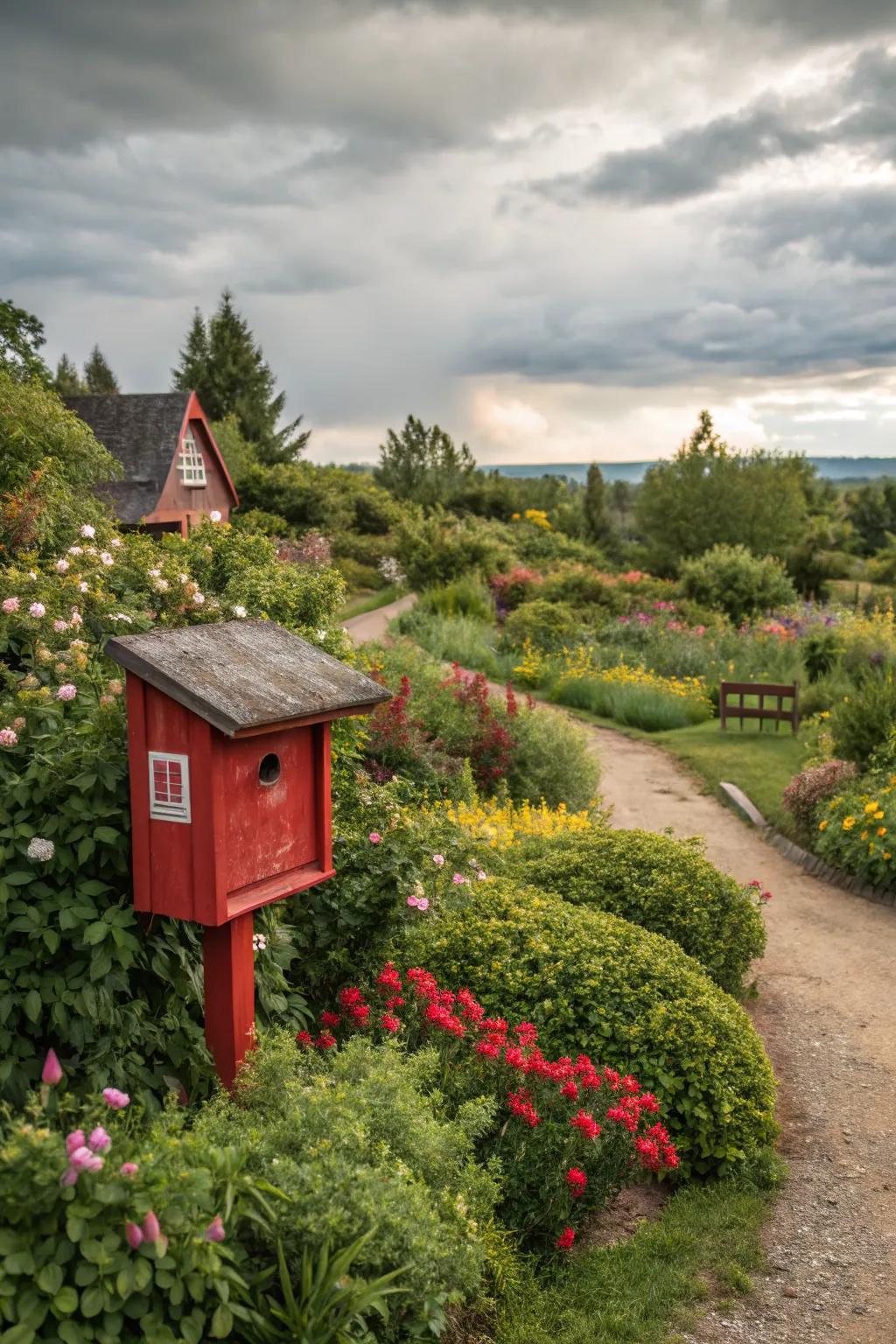 Cottage garden plants create a welcoming and romantic look.