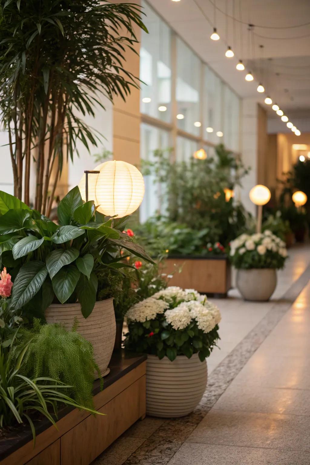Create a serene atmosphere with garden-inspired sounds and scents.