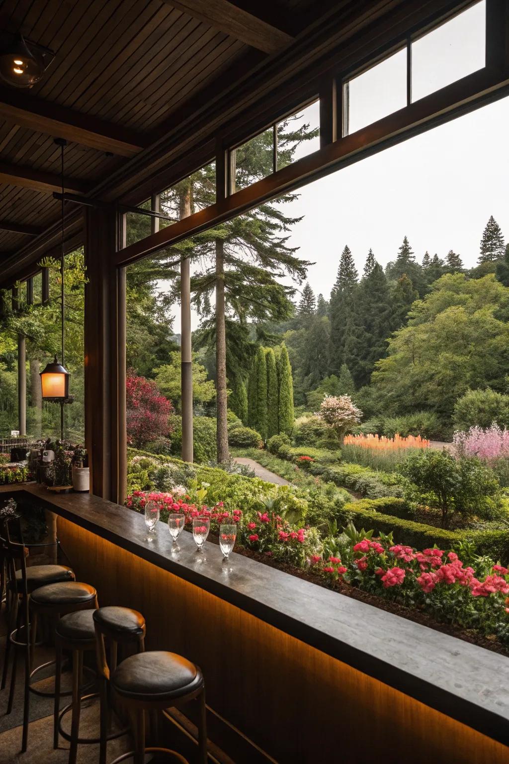 A bar with a view transforms every drink into a moment of relaxation.