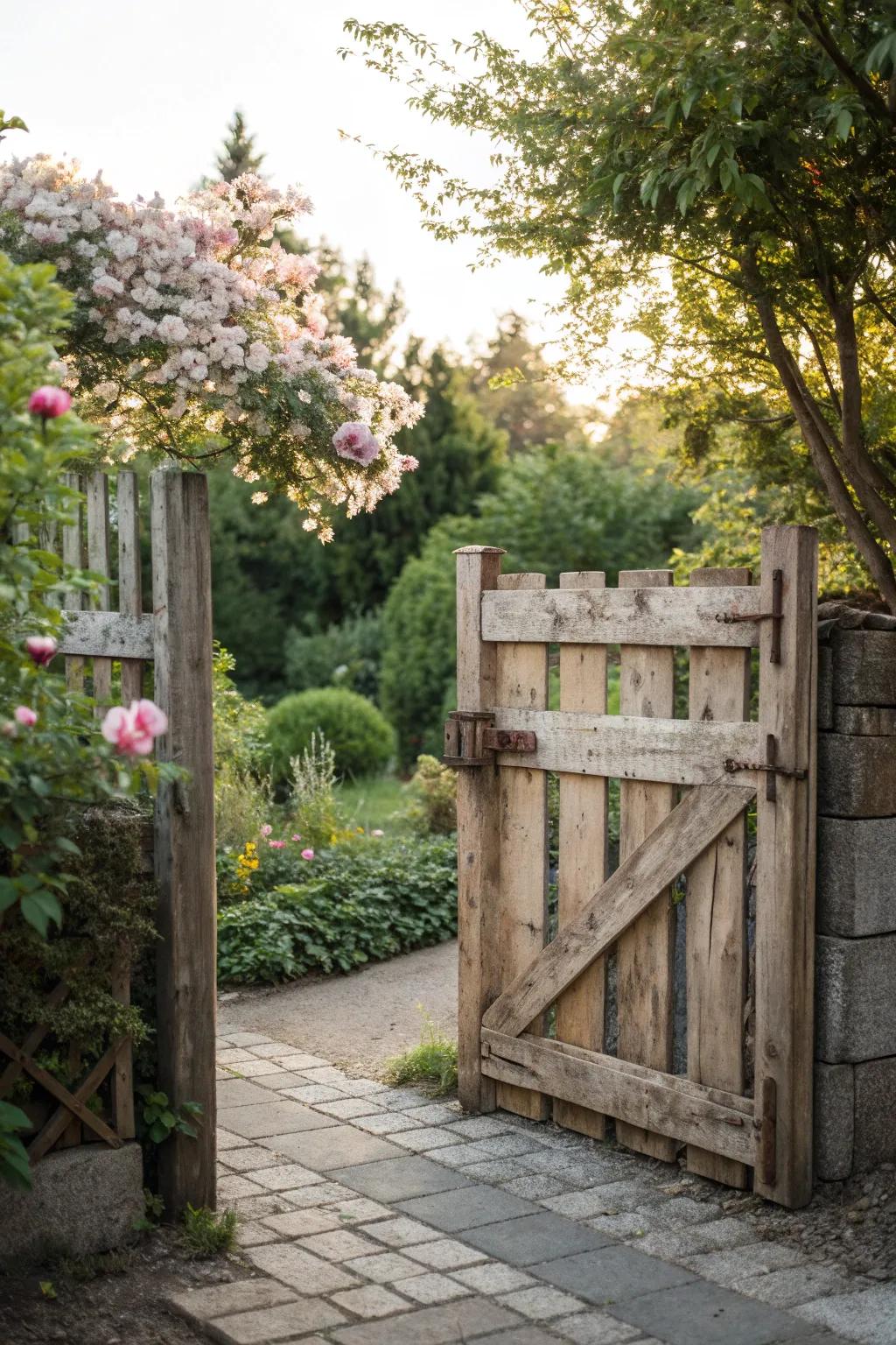 DIY your way to a rustic pallet wood gate.