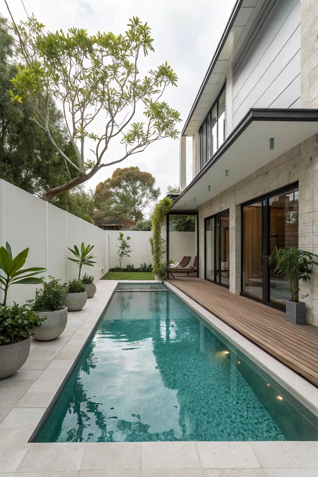 Achieve elegance with minimalist pool designs.